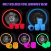 12Pcs Glowing Tire Valve Caps Set Fluorescent Air Caps Cover Enhanced Visibility Illuminated Valve Stem Caps for Cars Trucks SUV