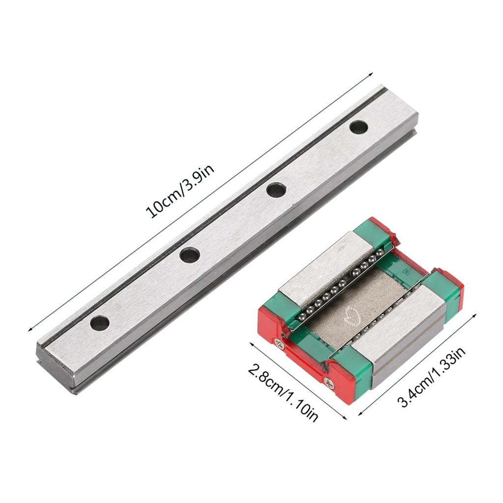1pc LML12B Miniature Linear Rail Guide 12mm Width   Slide Block (100mm)