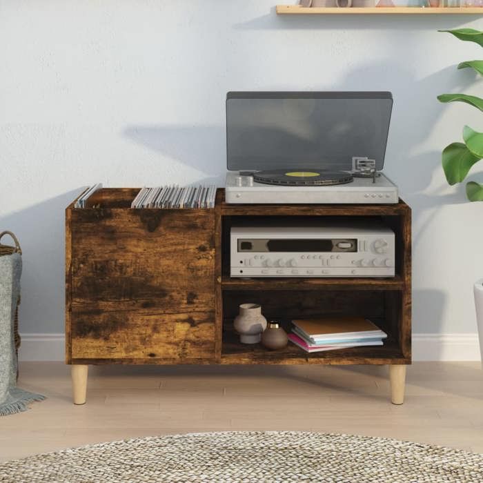 VidaXL Armoire à Disques, Meuble de Classement avec Pieds, Armoire de Rangement, Organisateur de Maison Salon Intérieur, 831946