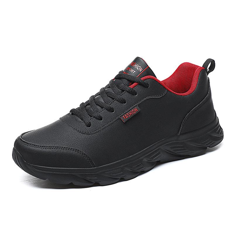 A015 Men's Lightweight Leather Low-Top Running & Casual Shoes for Spring and Autumn