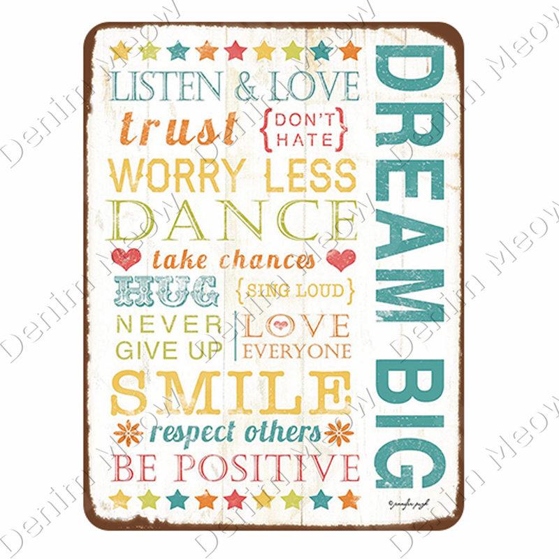 Lovely Flower WELCOME To My Home Iron Metal Poster Tin Sign Plate Wall Decoration Vintage Art Painting Family Rule Plaque A392