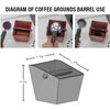 800ml ABS Kaffeesatzbehälter Espresso Knock Box Mülleimer für Kaffeereste mit abnehmbarer Knock Bar Barista Maschinenzubehör