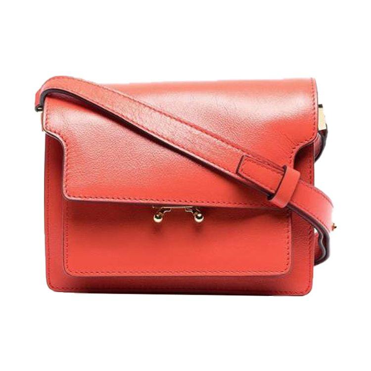 

Marni Leather Adjustable Shoulder Strap Shoulder Bag Women Shoulder Bag Red SBMP0075Y0-P2644-00R67 Basic Set (Bag+Dust Bag)