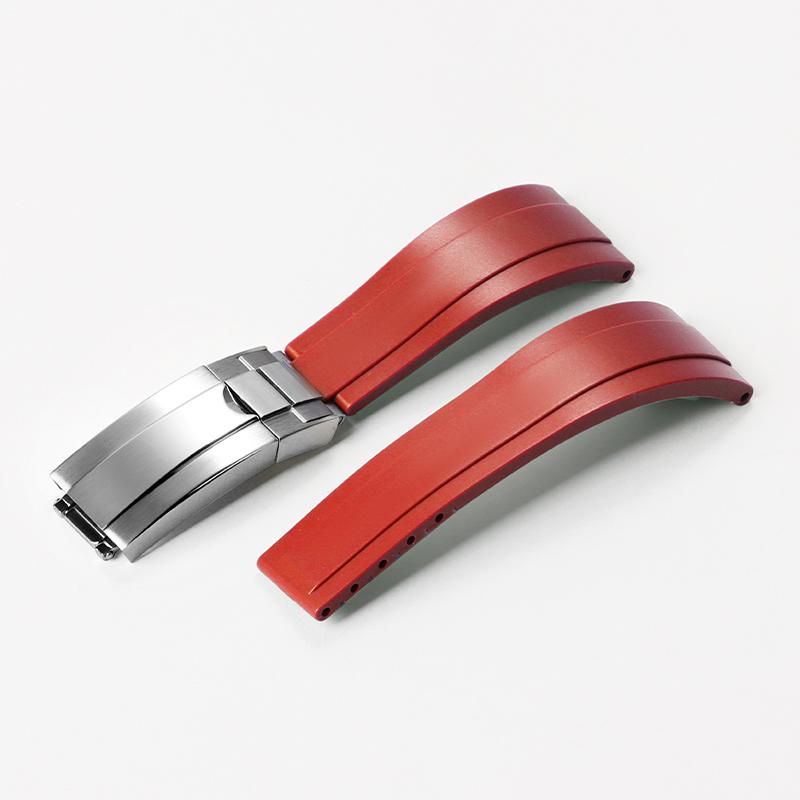 Rubber Watch Strap 20mm for Rolex Water Ghost Series Wrist Band Waterproof Silicone Watch Band Fold Buckle Men Sport Bracelet