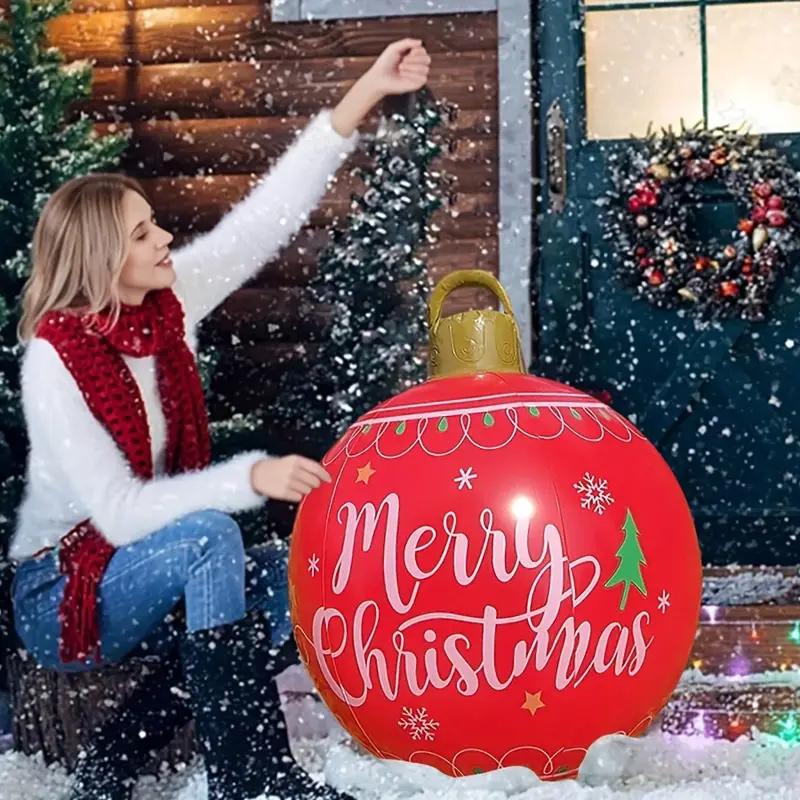 Weihnachten Aufblasbare Kugeln Outdoor Hofschmuck Feiertagsparty Dekoration Weihnachtsbaum Hängend Innen Außen Festival Dekorationszubehör