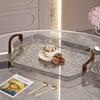ZISIZ Luxury Nordic Transparent Serving Tray 3-Piece Set