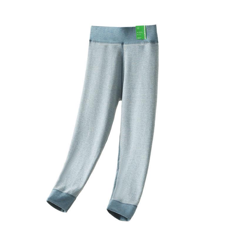 Class A Children's Striped Thermal Pants: Warm Fleece-Lined Cotton Leggings for Boys and Girls