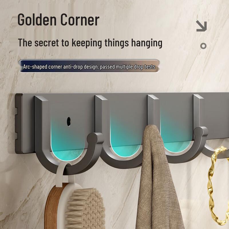 No-Punch Space Aluminum Wall Hook