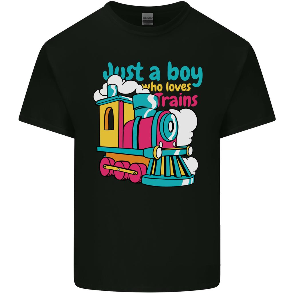 26 Just a Boy Who Loves Trains Spotter Engine Mens Light Cotton T-Shirt Unisex T-Shirt