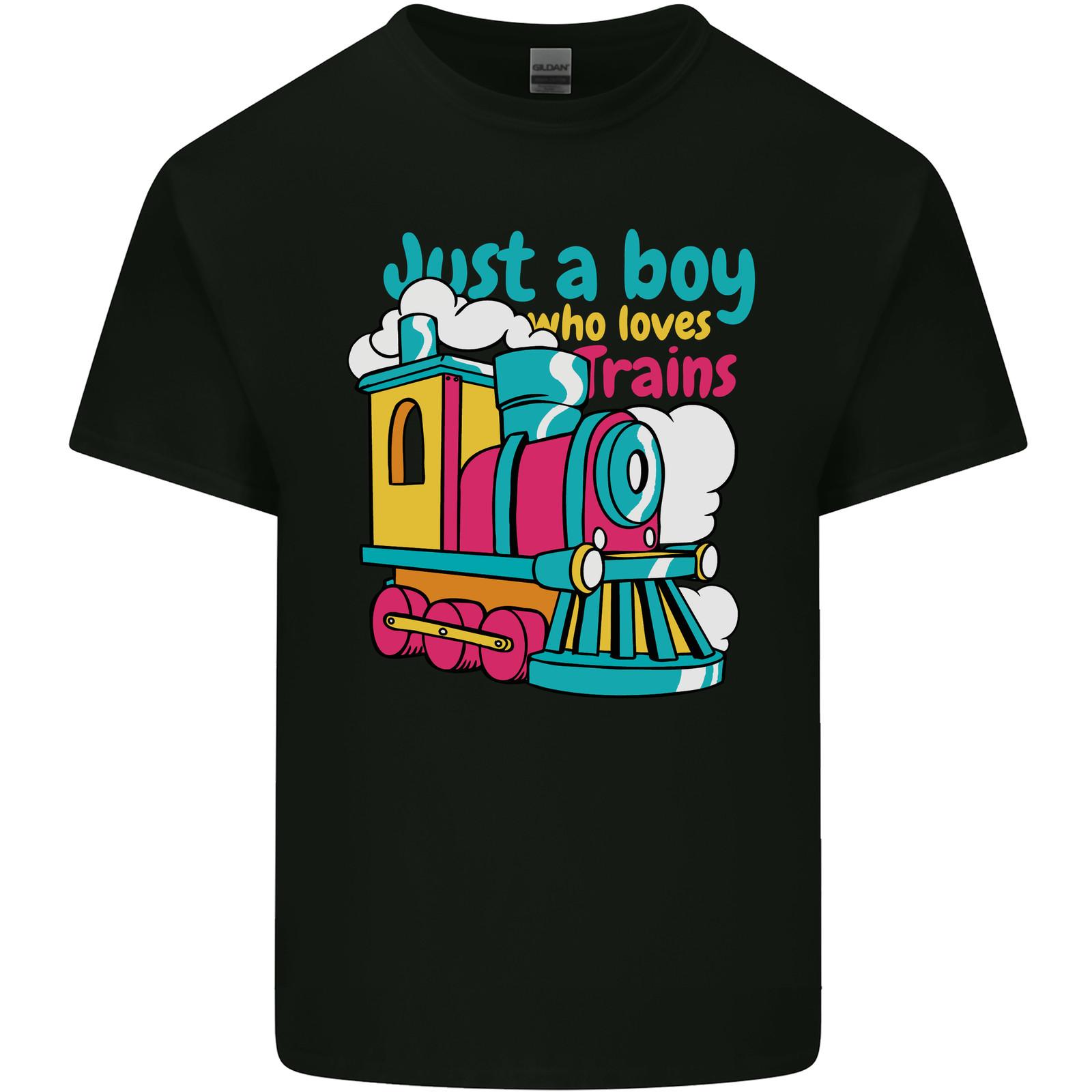 26 Just a Boy Who Loves Trains Spotter Engine Mens Light Cotton T-Shirt Unisex T-Shirt L