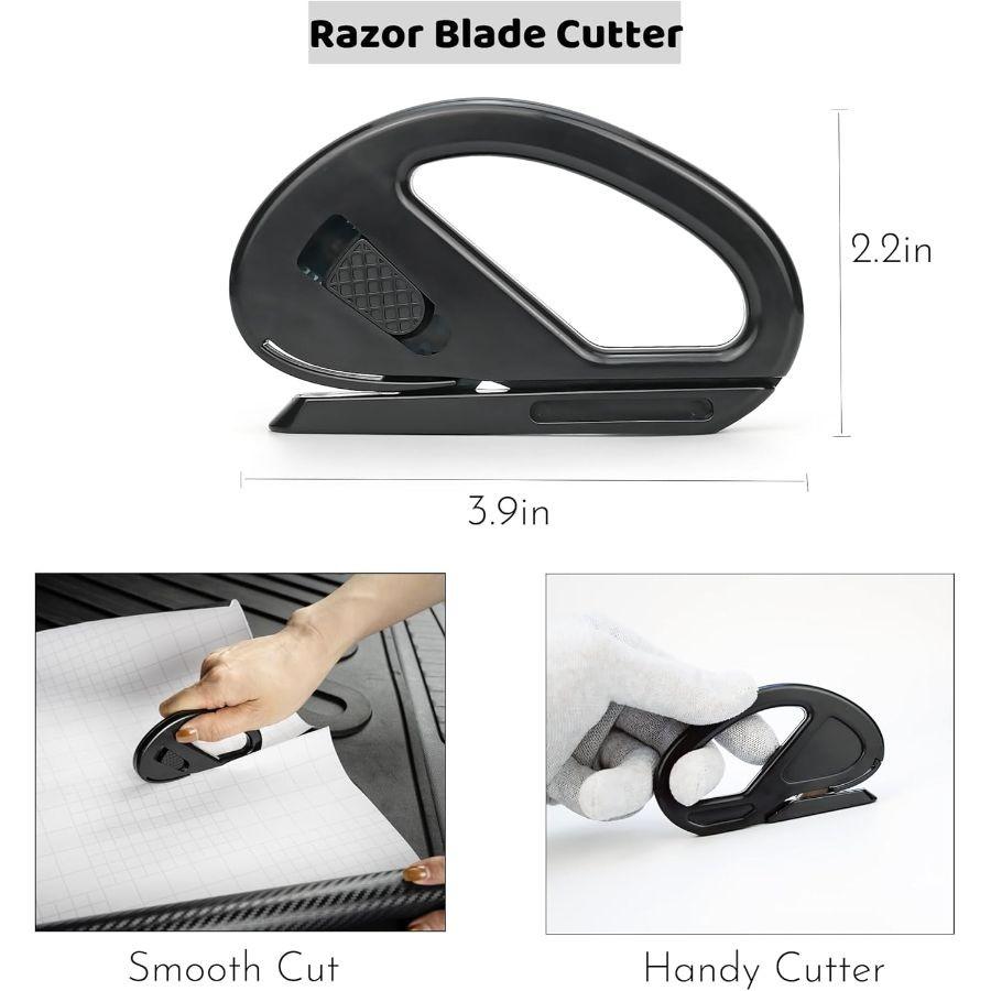 Vinyl Wrap Tool Kit: 7-Piece Car Wrap tallation Tools with Gloves, Wrap Black