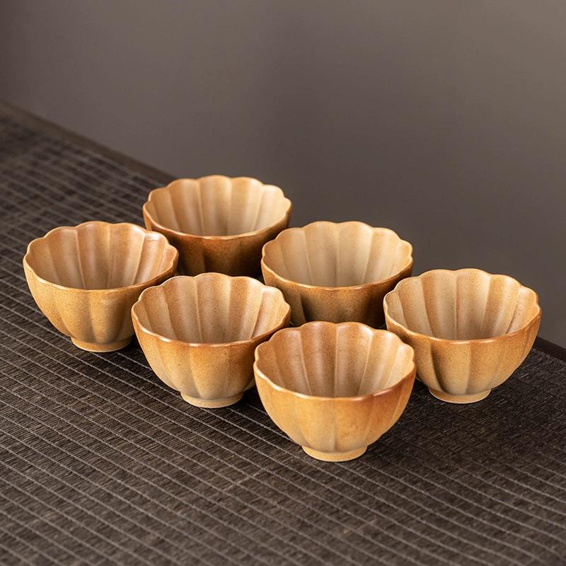 

6pcs Vintage Tea Cup Boiling Tea Cups Around The Stove Household Chinese Teacup Drinking Utensils Tea Ceremony Accessories 6pcs