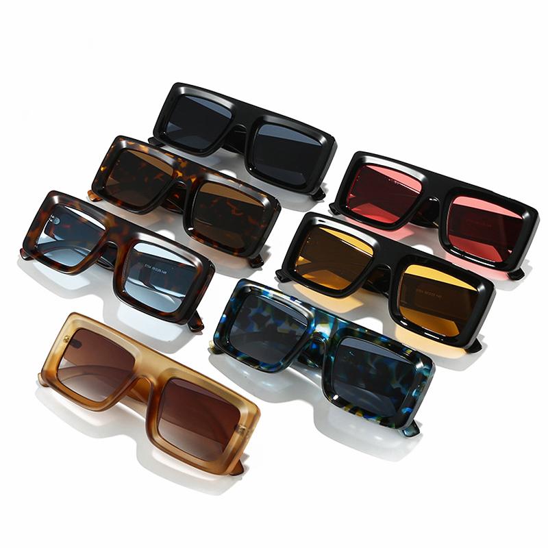 New Square Sunglasses Women Shades UV400 Retro Trending Rivets Men Gradient Sun Glasses