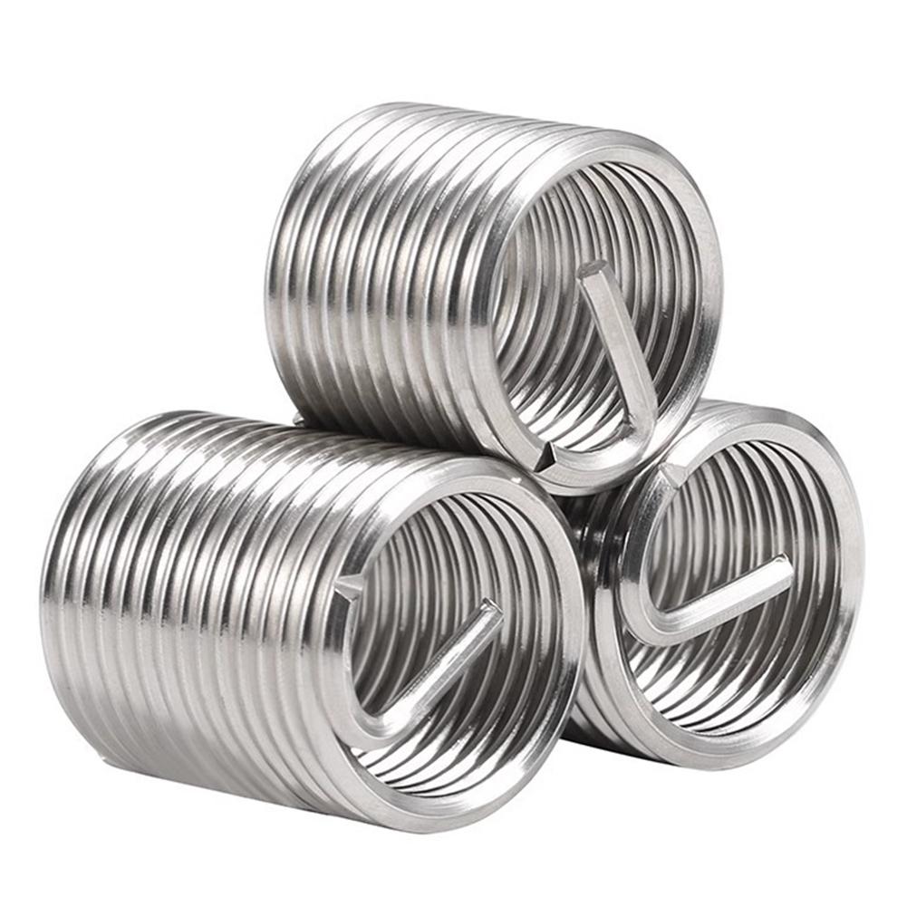 60Pcs Wire Thread Insert M3 M4 M5 M6 M8 M10 M12 Fastening Thread Insert Stainless Steel Spiral Wire Screw Sleeve Wear Repair Kit