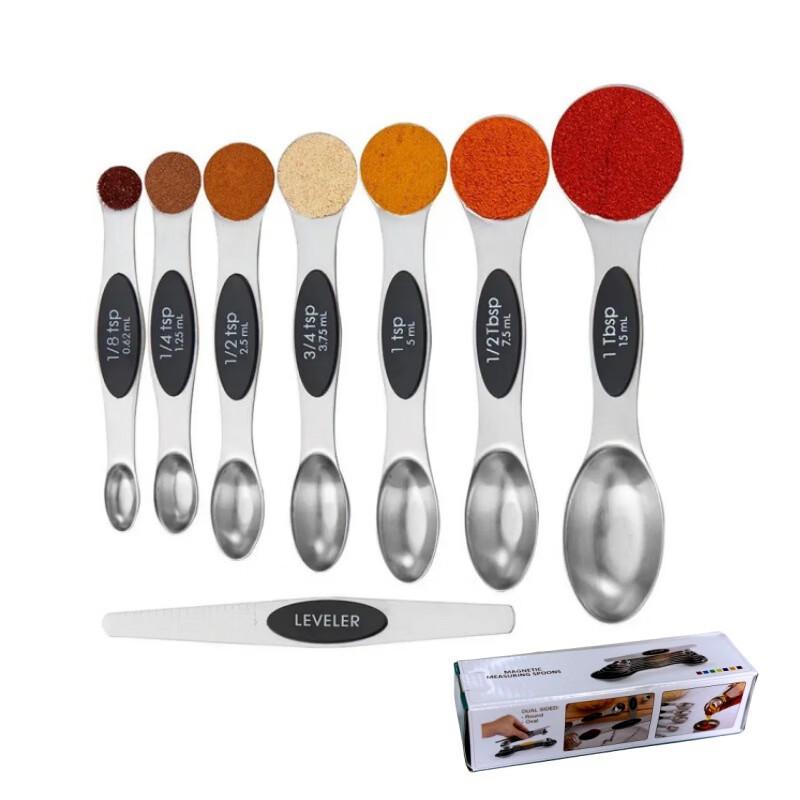 ZISIZ Магнитный набор из 8 мерных ложек из нержавеющей стали