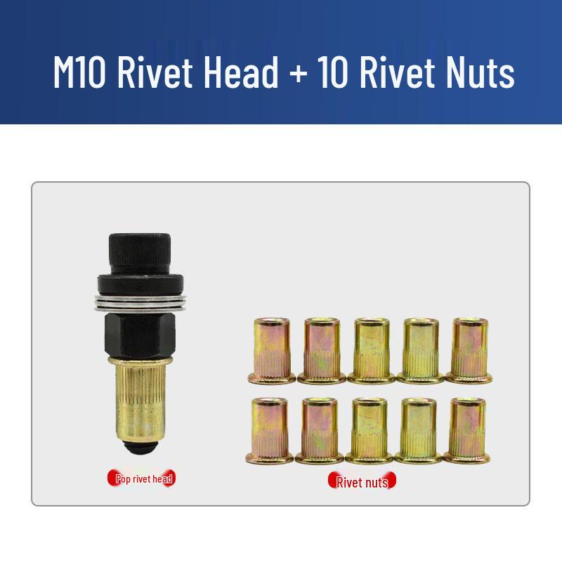 

Електричний та ручний інструмент для заклепування гайок-заклепок для автомобільних номерних знаків та листового металу