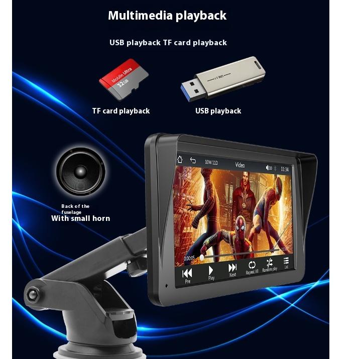 7palcový přenosný Bluetooth MP5 přehrávač do auta, bezdrátová navigace do auta Carplay s vysokým rozlišením a velkou obrazovkou