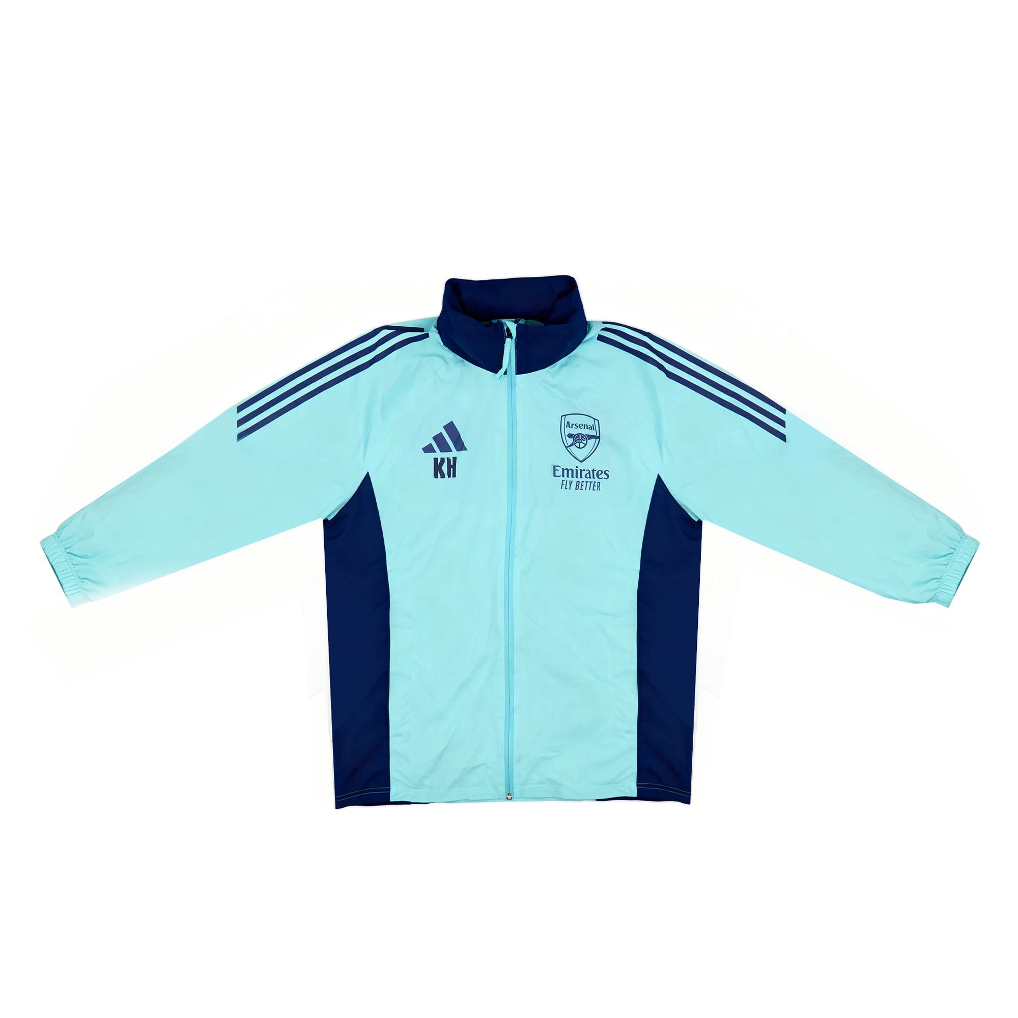Adidas Arsenal 2024-25 Season Zip Collar Striped Long Sleeve Jacket Men Jacket LT2211 L