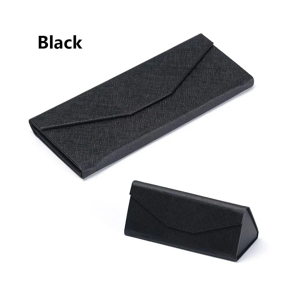 1PC Sunglasses Box Folding PU Waterproof Strong Magnet Eyewear Case Solid Color Portable Glasses Protective Organizer Bag