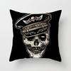 Black Grey Skull Face Living Room Decor Pillowcase Car Halloween Sofa Cushion Cover