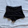 Evropské a Americké Gotické Punkové Tmavé Horké Diamantové Sexy Šortky s Nízkým Pasem