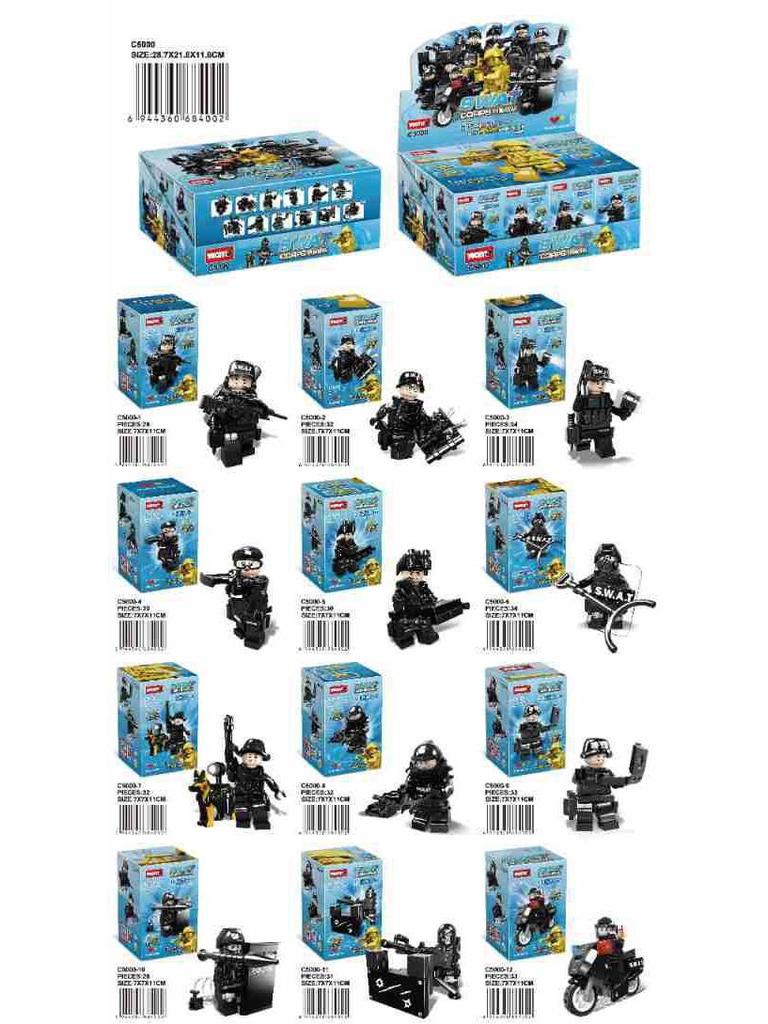 "Wo Ma C5000 SWAT Team Military Figure Toy - Special Forces Building Blocks for Kids"