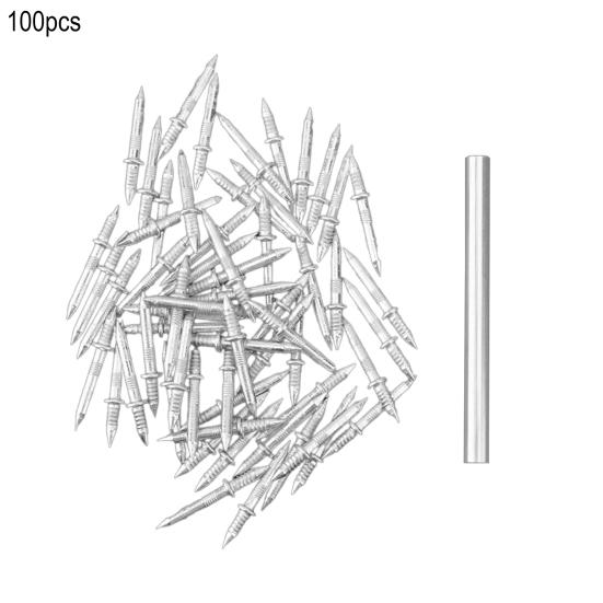 50/100Pcs Double-Headed Seamless Nails with Sleeve Tool Non Marking Baseboards Skirting Thread Double-sided Invisible Screws