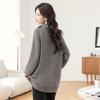Women's Mid-Length Korean Style Long Sleeve Pullover Sweater