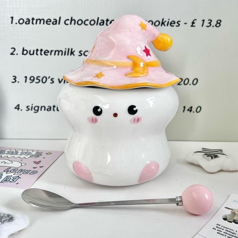 

Creative and funny ghost water cup practical gift box ceramic mug for male and female girlfriends birthday gift souvenir 401-500ml