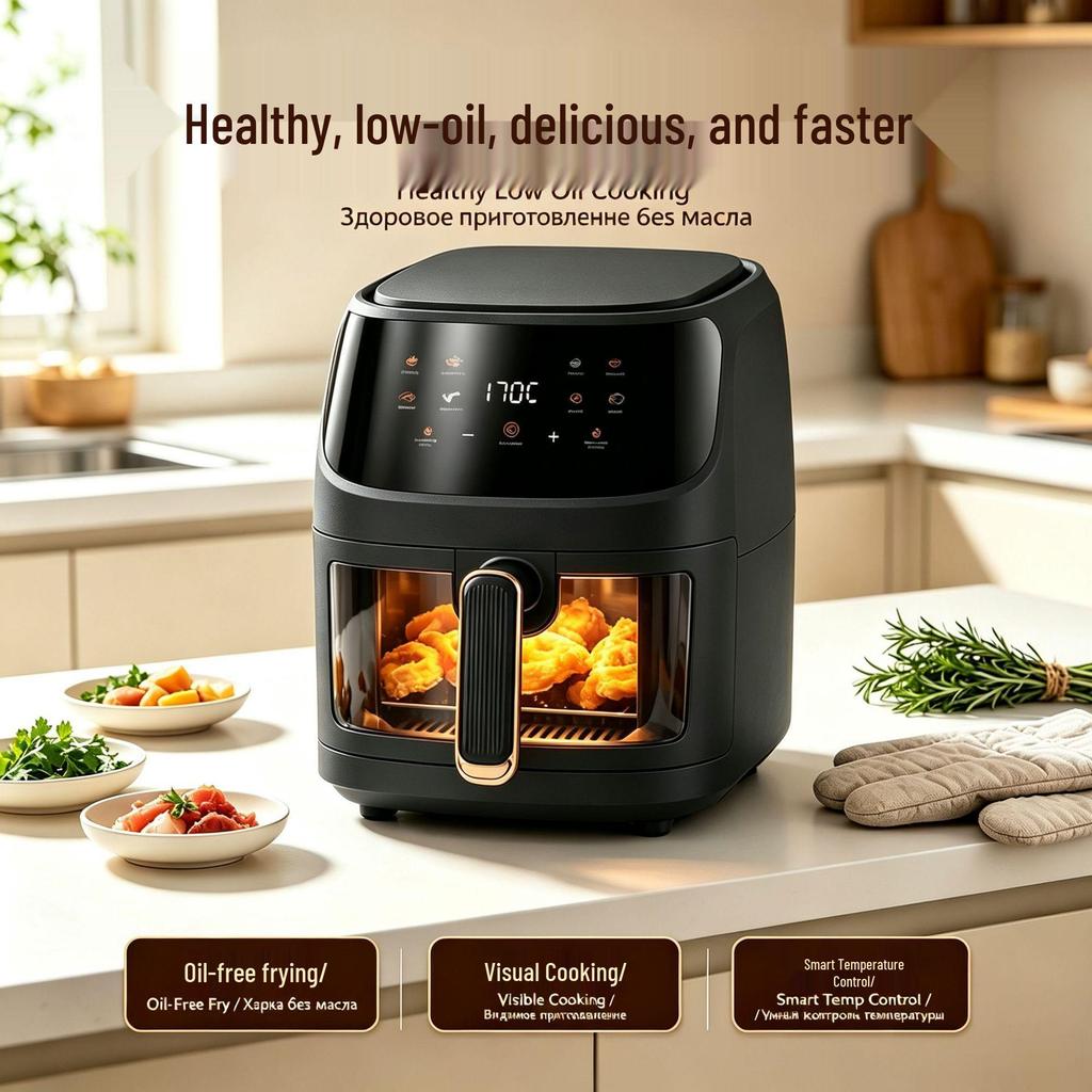 8L Multi-Functional Smart Touch Air Fryer Oven – Large Capacity Electric Fryer & French Fry Maker