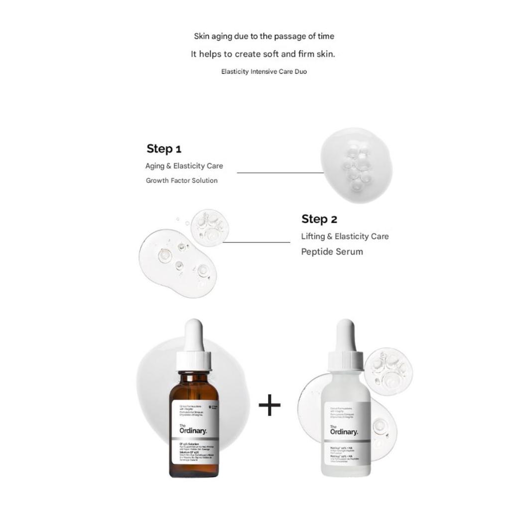 THE ORDINARY Firming Lifting Duo Set (GF 15% Solution 30ml + Matrixyl 10% + HA 30ml) (3 Options)