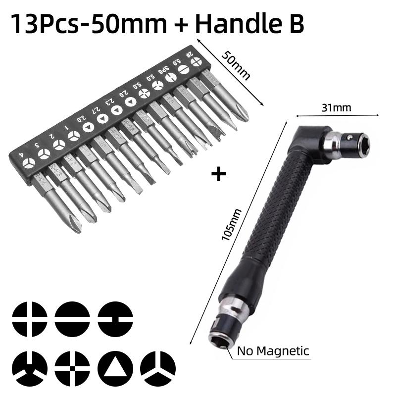 Speziell geformter Schraubendreher-Bitsatz, U-förmig, Y-förmig, Dreieck, Innenkreuz, drei Punkte, Schraubendreher, 1/4 Sechskant, magnetische Bit-Werkzeuge
