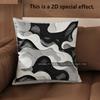 2D Abstract Black & White Patterned Pillow Covers Pattern Cushion Cover Suitable For Sofa Bedroom Car Pillow Cover