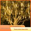 LED Meteor Shower Solar String Lights - Waterproof Outdoor Holiday Tree Decoration