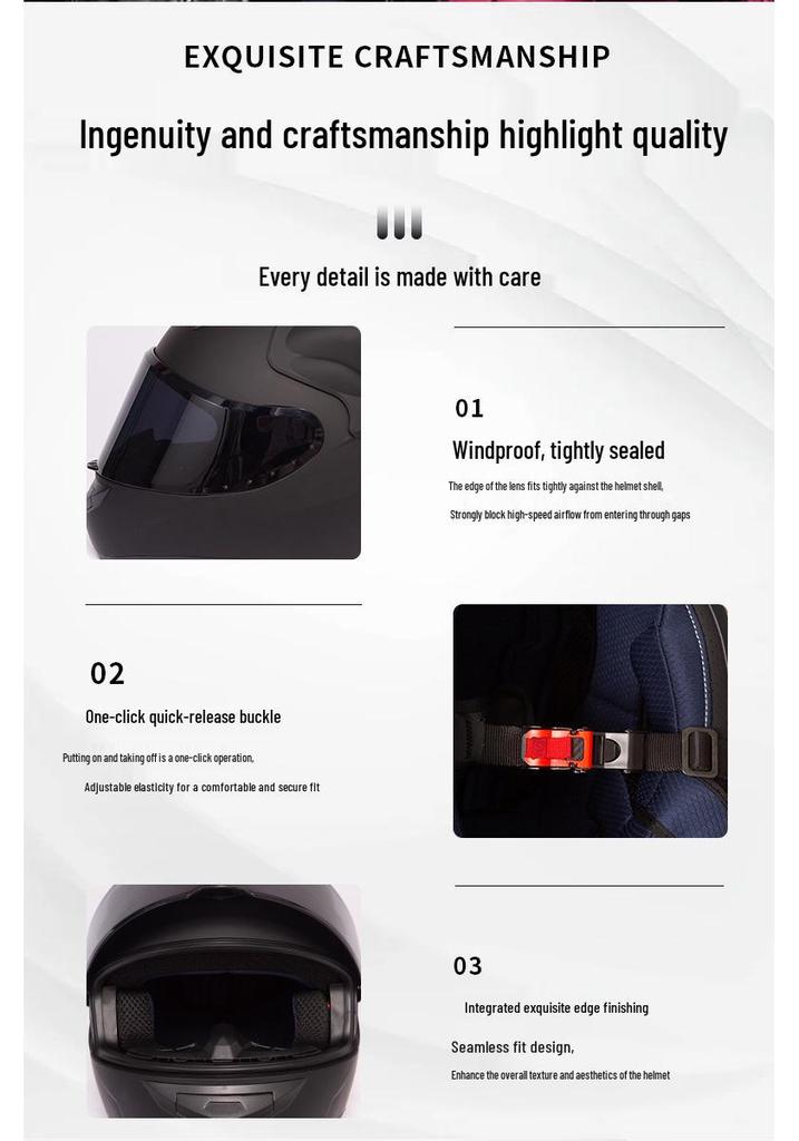 Universal Dragon Ears Full Face Helmet for Women - All Seasons Motorcycle & Electric Scooter Use