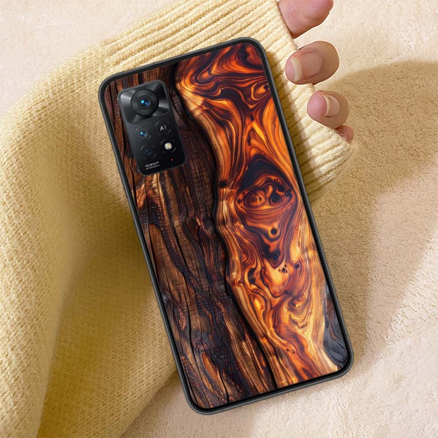 Wood Textures Phone Case For Redmi 13C 14C Note 14 13 Pro Plus 5G 12 12C 10A 10C 10 9A 9C 9T 9 8 8A K70 Pro Cover TPU Shell Coqu