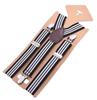 Unisex Adjustable Y-Back Suspenders Elastic 3 Clips Heavy Duty Braces for Pants Trousers