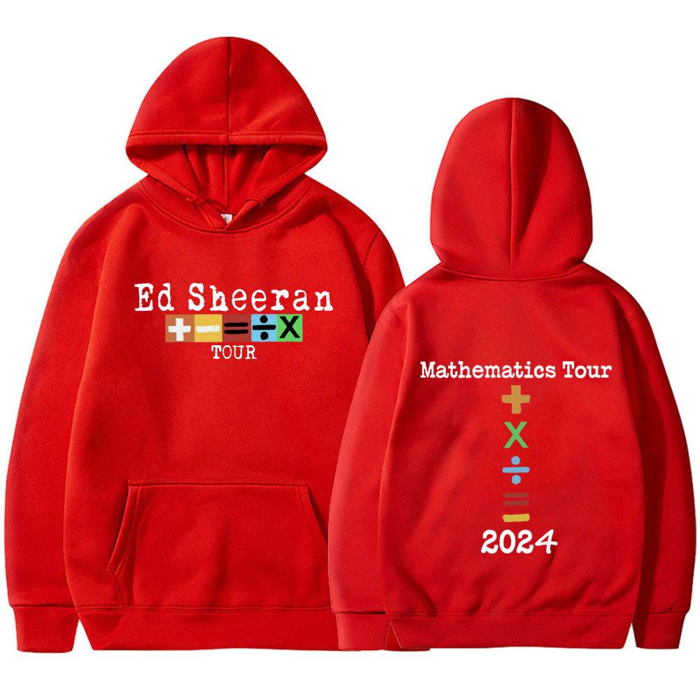 Ed Sheeran Concert Tour Mathematics Hoodies Men's and Women's Harajuku Pullover Street Wear Unisex Plushed Sweater
