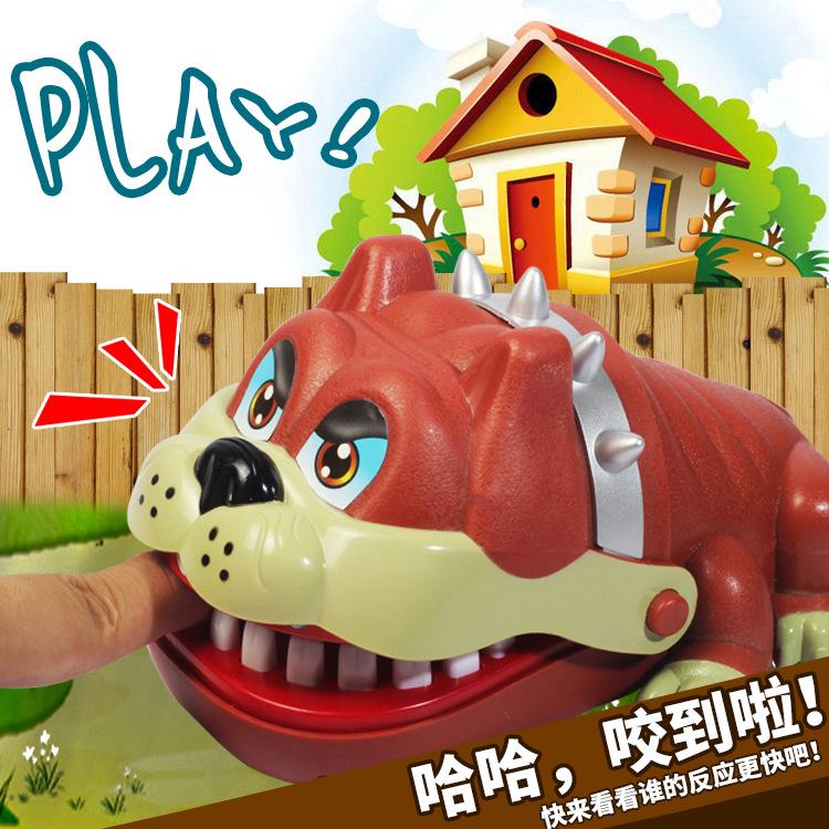 Children's Biting Hand Prank Toy - Large Shar Pei Dog Finger Biter for Interactive Parent-Child Fun