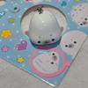 Cute 3D Seal Keychain Solid White Transparent Blue Ocean Animal Mini Bag Charm Pendant For Women Girls Key Chains Jewelry