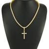 Hot Selling Cross Pendant with Rhinestone Cuban and Single Row Tennis Chains