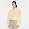 JNBY 2024 Autumn Collarless Long Sleeve Faux Leather Jacket 5O9A12290