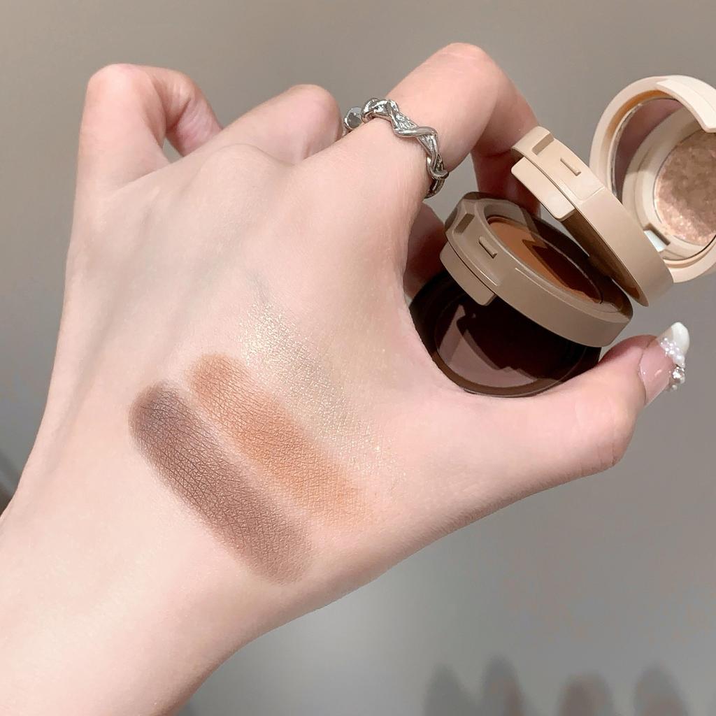 SHAQINUO Three-color 3 in 1 Flip-top Eyeshadow Matte Pearlescent Earth-tone Eyeshadow Palette, One Palette to Complete Your Makeup