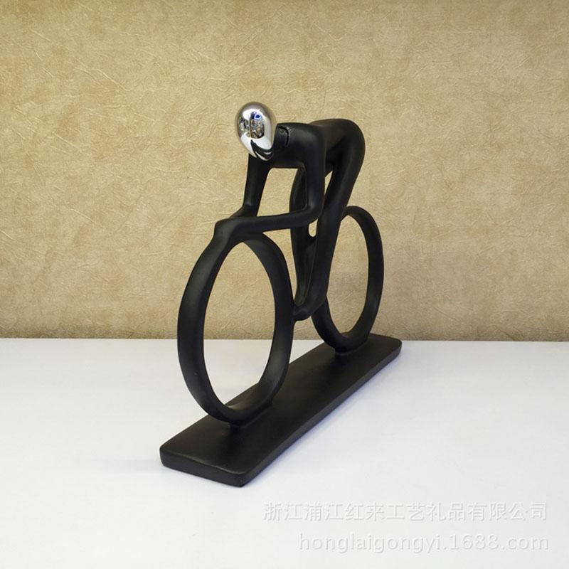 Nordic Simple  Resin Modern  Bicycler Cyclist Statue Bicycle Rider Statue Figurine Office Living Room Decor