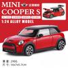 1:24 Mini Cooper S Kovový litý model auta Miniaturní Kovový Model Domácí Trendy & Stolní Displej Ornament Narozeninové Dárky