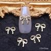 Accessories Gold Silver Bow Nail Decorations Nail Art Jewelry Nail Rhinestones 3D Nail Art Drills