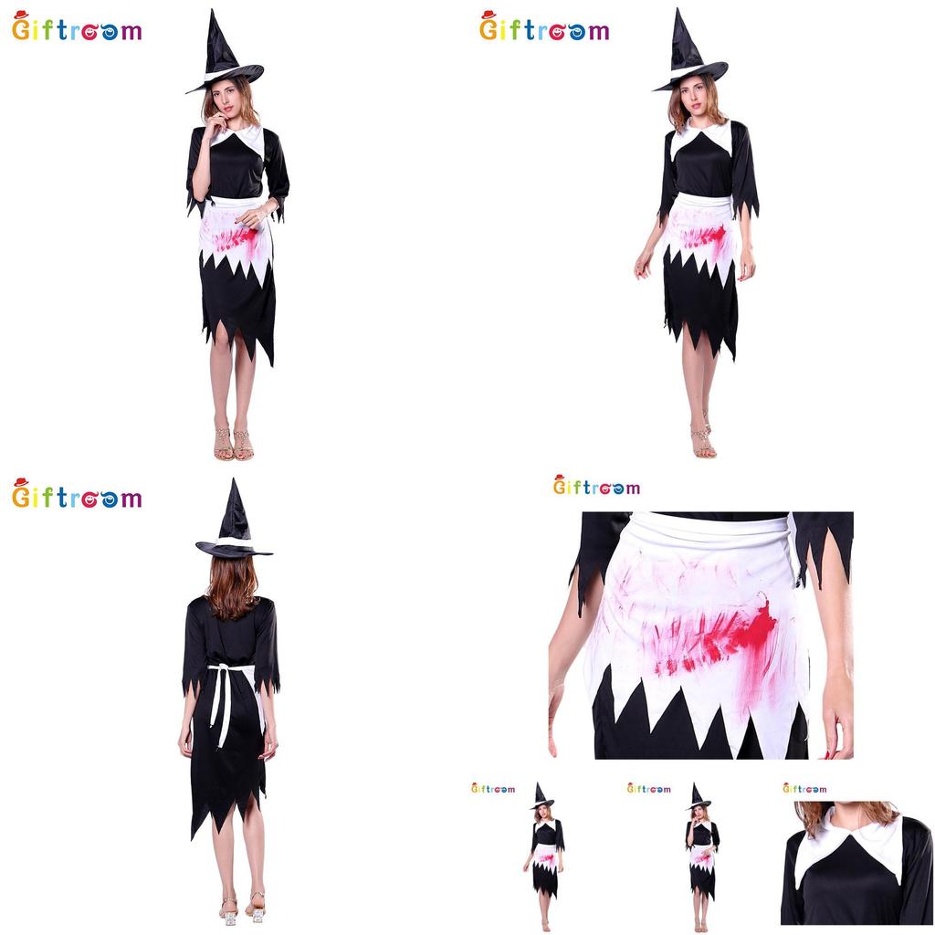 Captivating Polyester Witch Cosplay Dress For Women Ideal For Stage Shows And Easter Celebrations