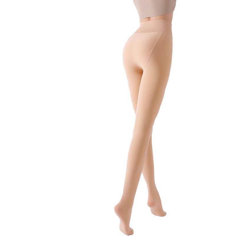Leggings extra largos de terciopelo para mujer, color negro y nude, para primavera, otoño e invierno.