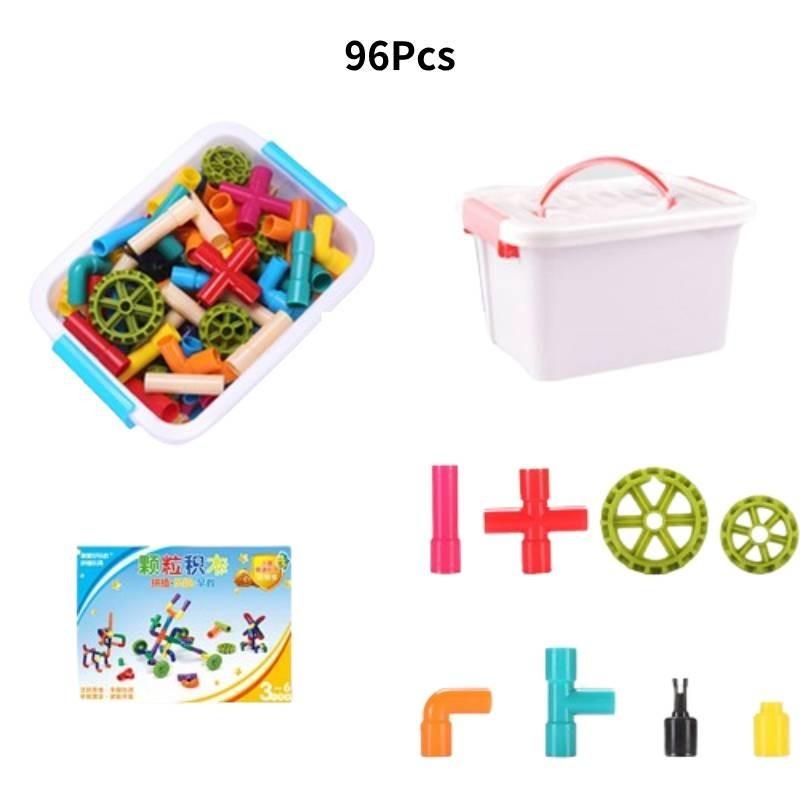 Wasserrohr Bausteine Kreatives Puzzle Montagespielzeug Für Jungen und Mädchen 2-3 Jahre