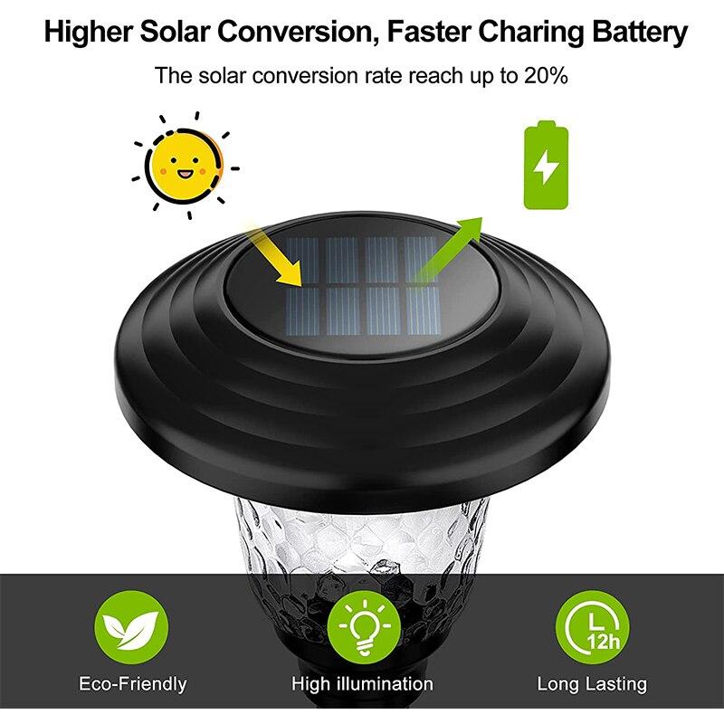 Solární led zahradní světlo Venkovní jasné světlo Až 12 hodin Vodotěsná solární lampa Domácí Zahrada Chata Dekor
